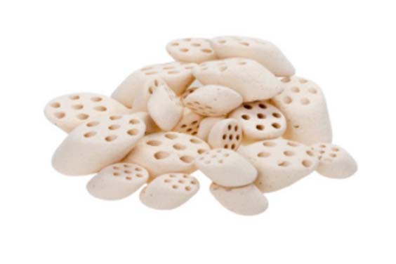 White ceramic koi pond filter media