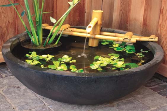 Indoor fountain pond