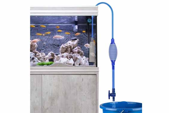 Water flowing out of an aquarium